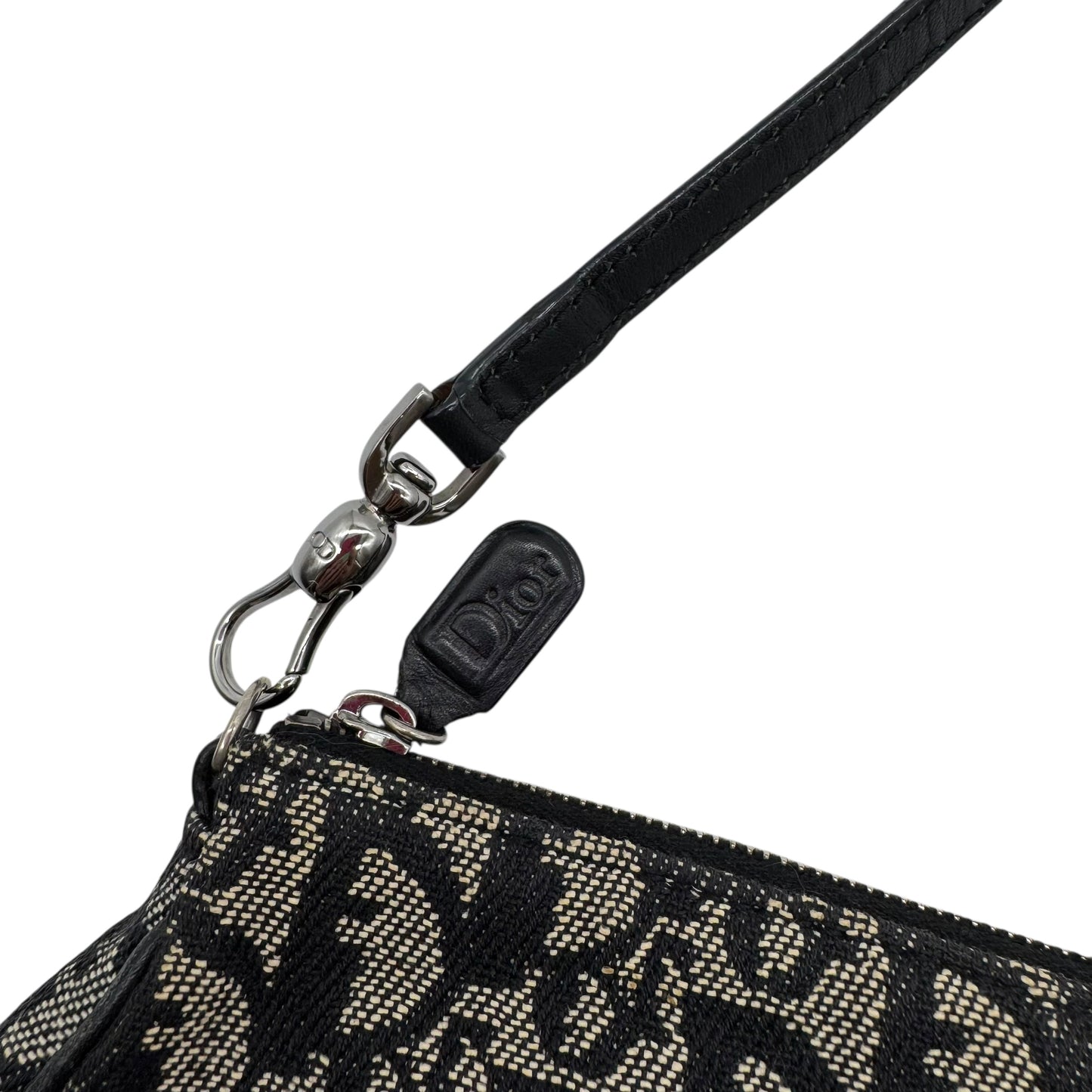 Christian Dior Navy Blue Trotter Monogram Mini Saddle Bag - Outfit Repeater