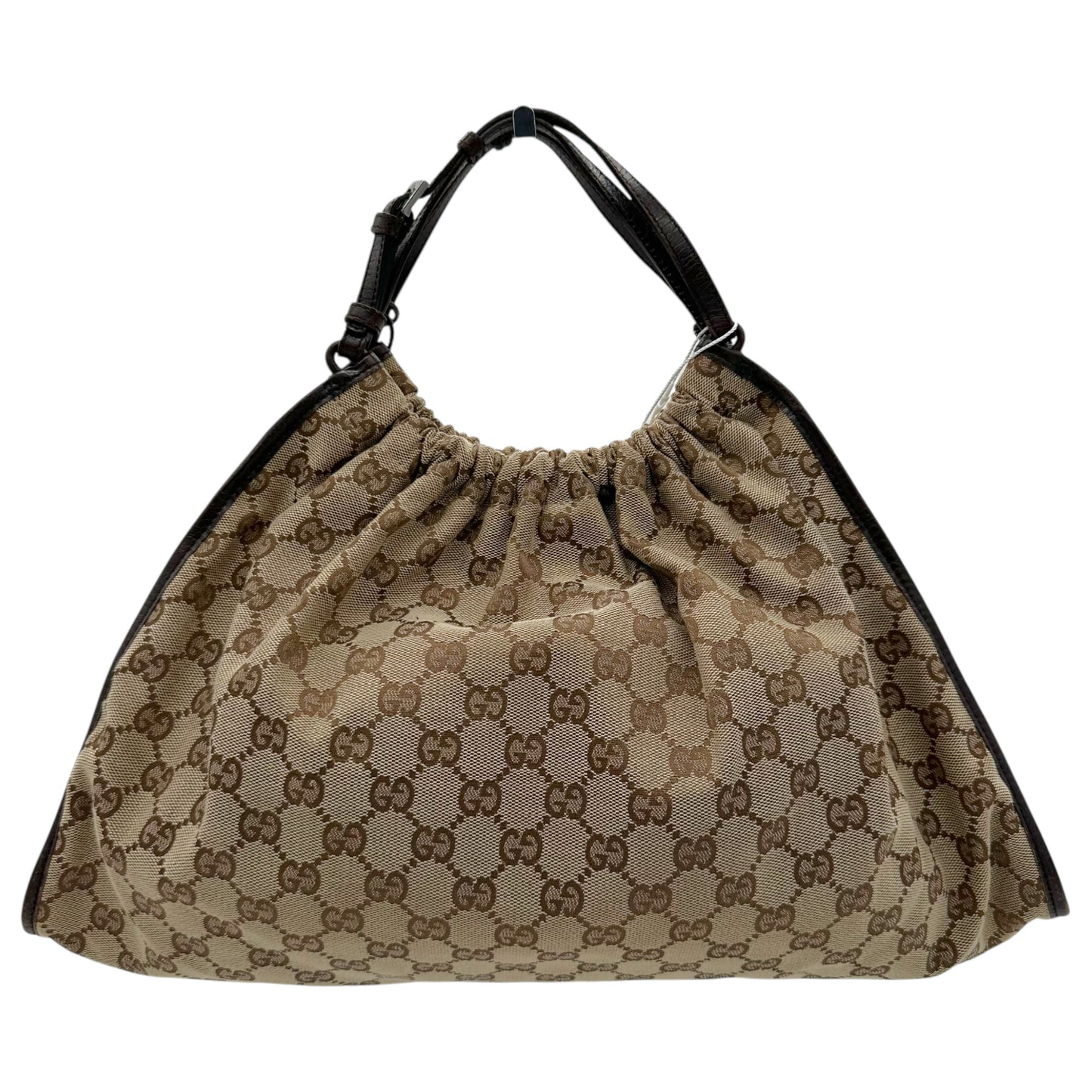Gucci Brown Monogram Ruched Hobo Bag - Outfit Repeater