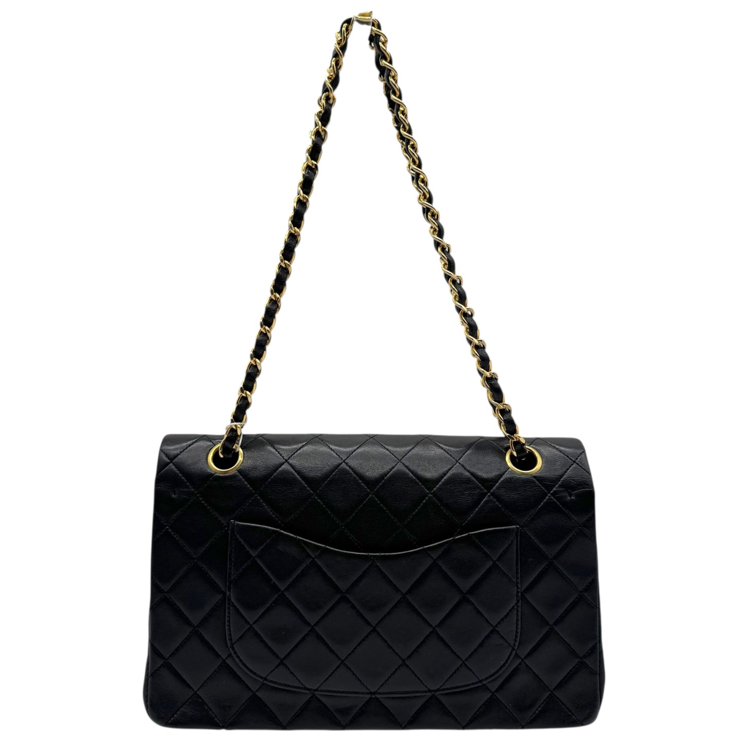 Chanel Black Matelasse Lambskin Medium Classic Flap Bag 1989-91 - Outfit Repeater