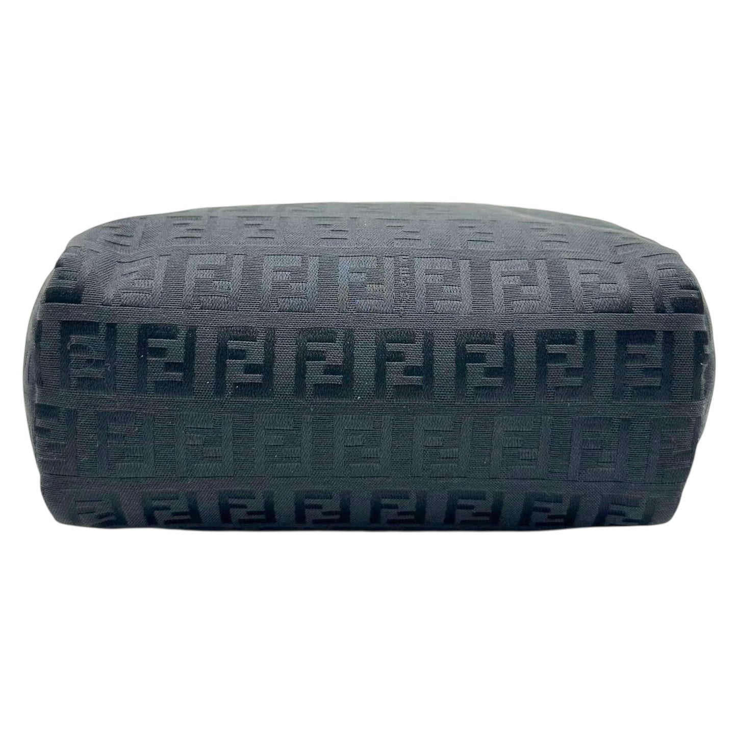 Fendi Black Zucchino Monogram Mini Pochette Bag