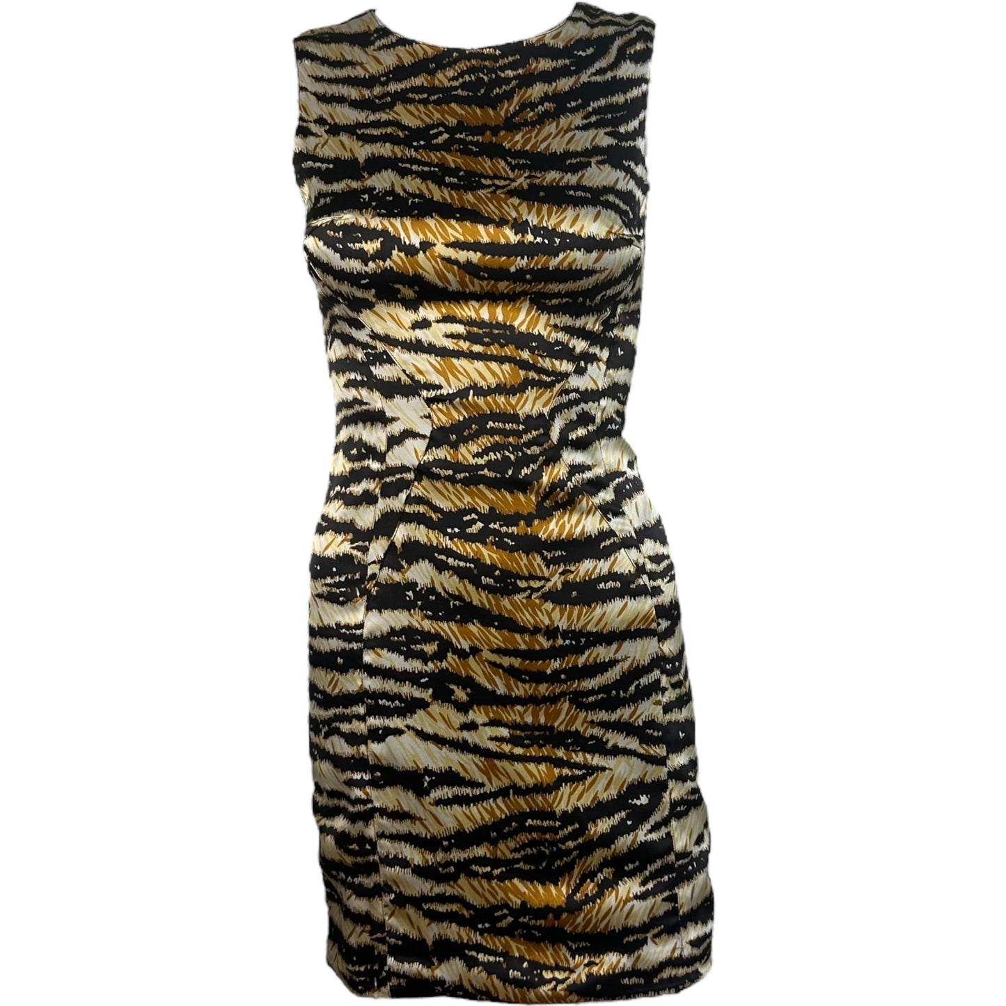 D&G Dolce & Gabbana Tiger Print Silk Mini Dress
