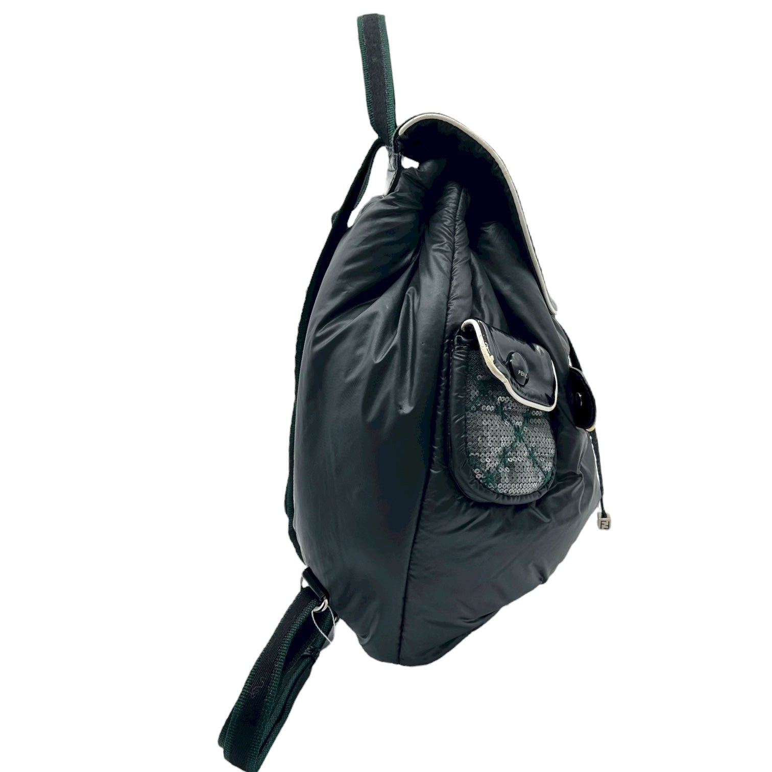 Fendi Black Sequin Snowflake Puffer Backpack - Outfit Repeater