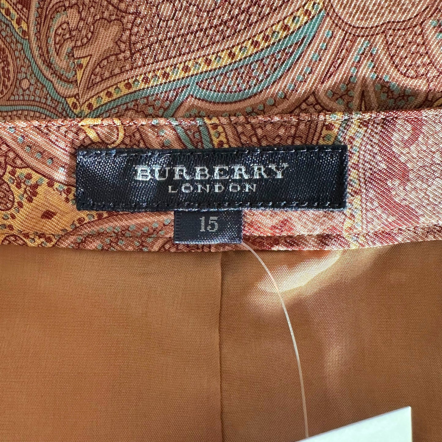 Burberry London Silk Blend Low Rise Paisley Printed Midi Skirt - Outfit Repeater