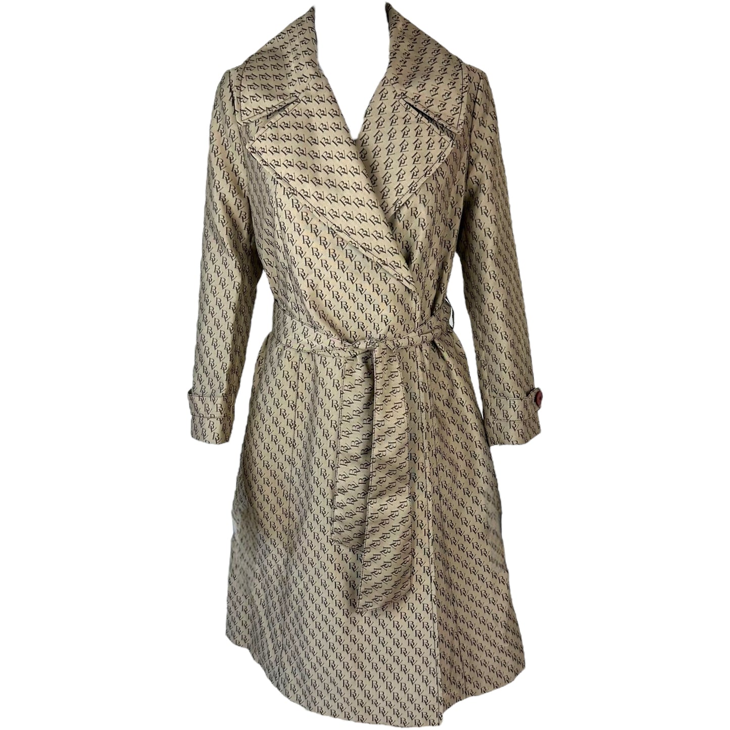 Bottega Veneta BV Tan Monogram Trench Coat