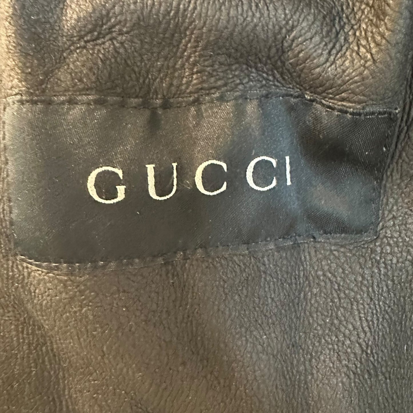 Gucci by Tom Ford F/W 2003 Black Shearling Buckle Cuff Coat