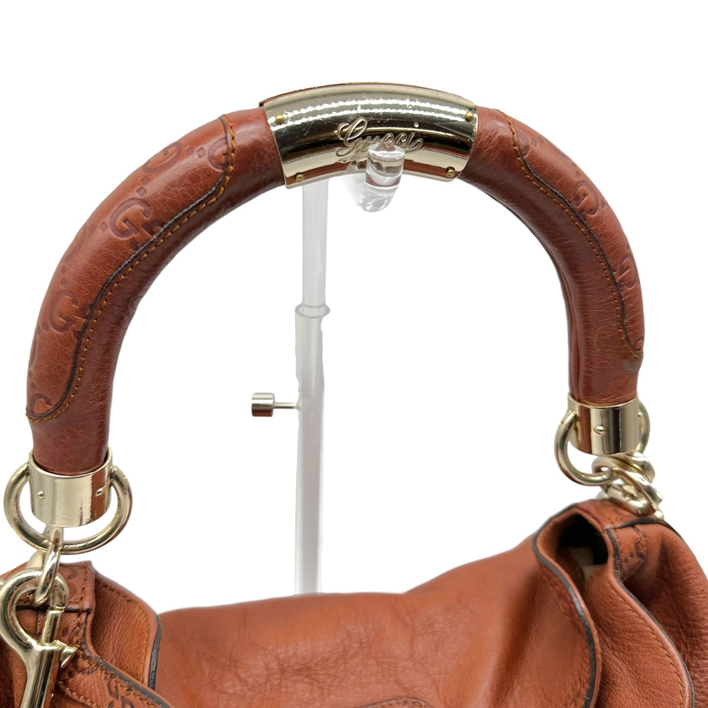 Gucci Brown Leather Guccissima Monogram Indy Bag