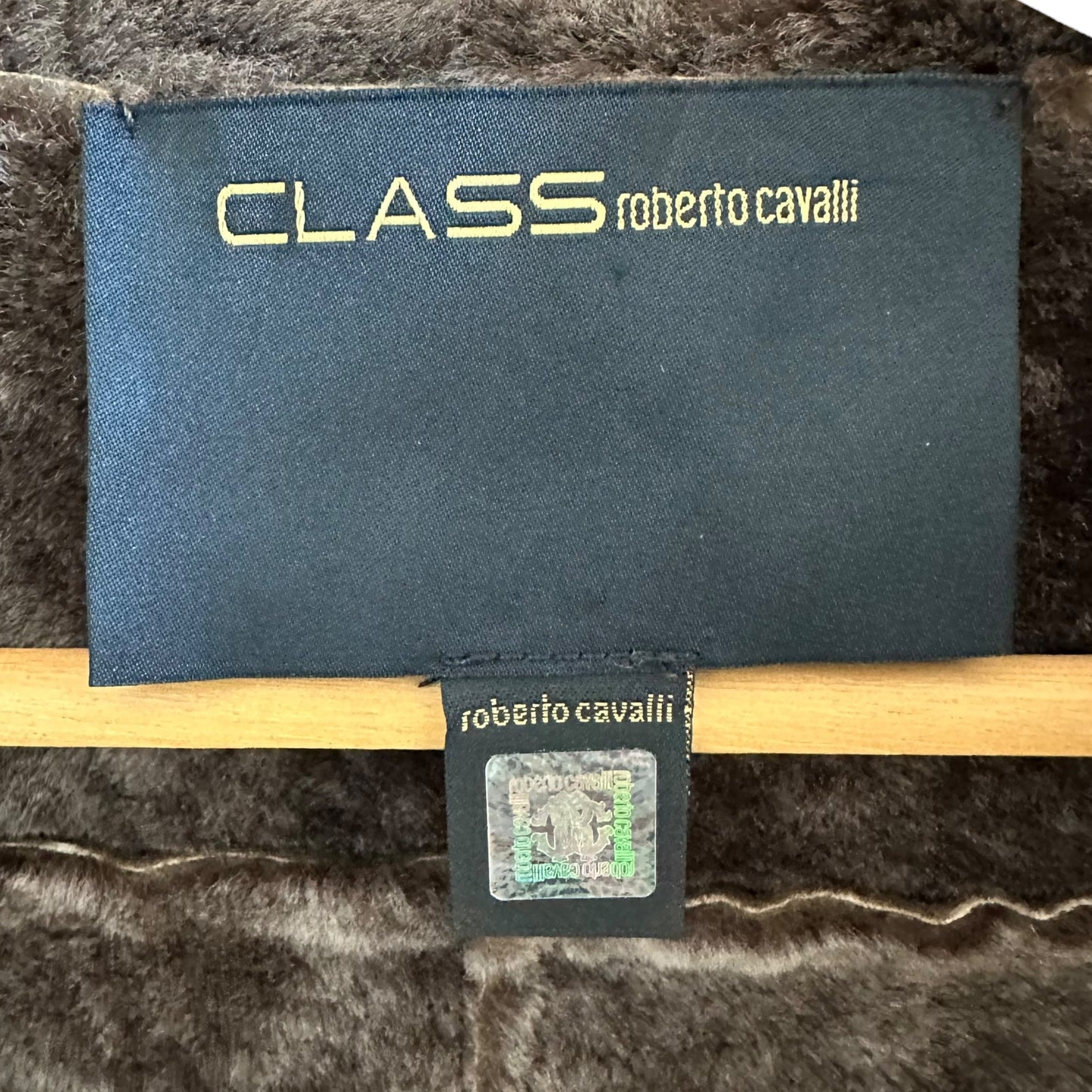 Roberto Cavalli Class Khaki Green Sheraling Coat