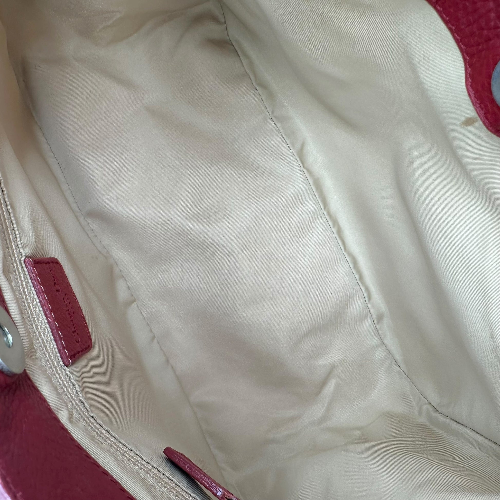 Christian Dior Street Chic Burgundy Trim Monogram Shoulder Bag - Outfit Repeater