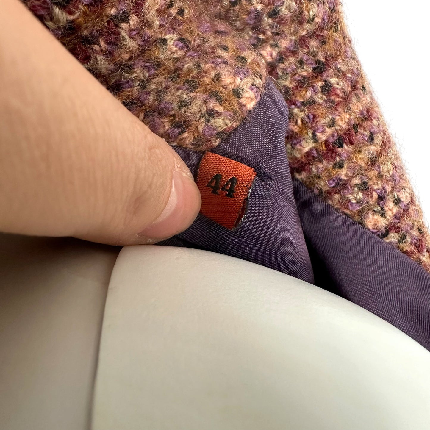Missoni Pink & Purple Patterned Wool Knit 3/4 Sleeve Jacket