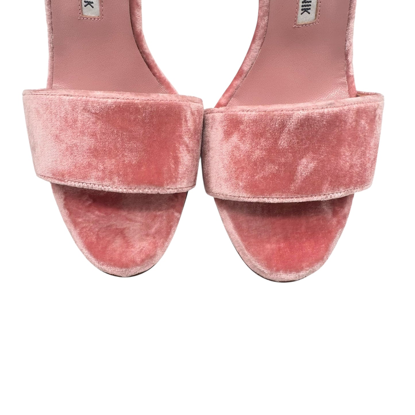 Manolo Blahnik Pink Crushed Velvet Heels