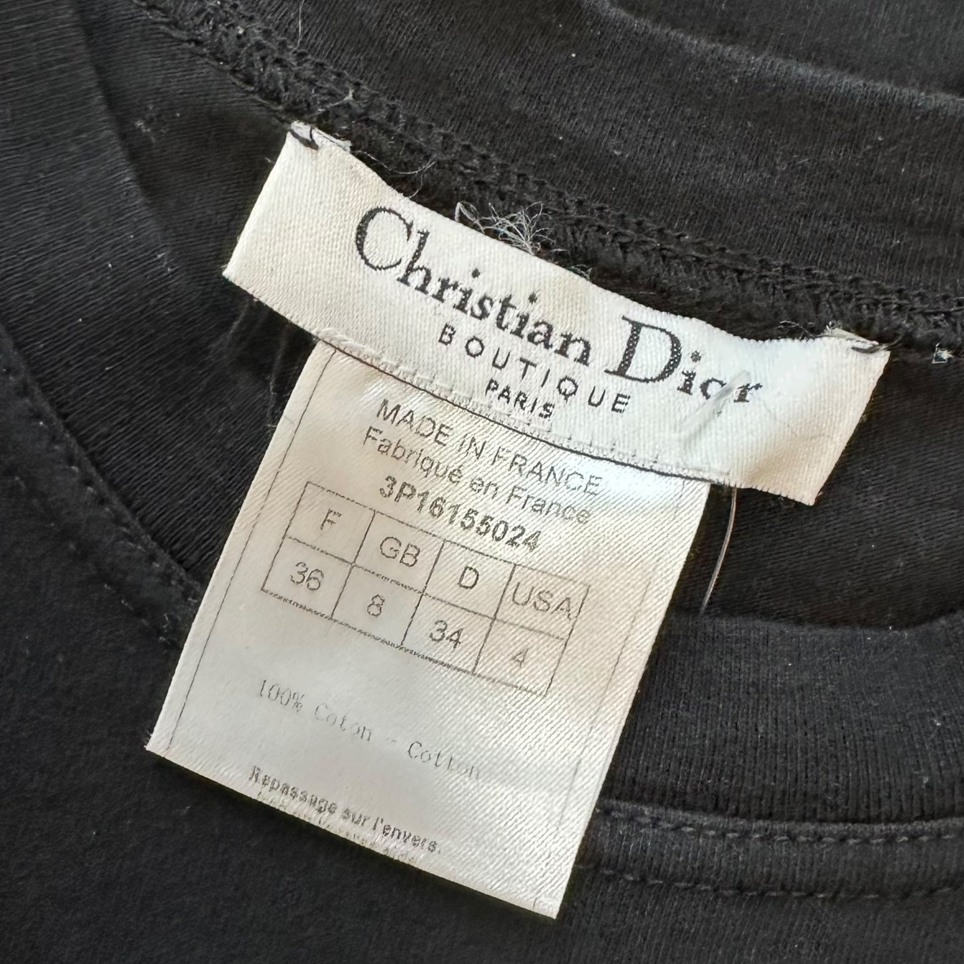 Christian Dior S/S 2003 Black Denim Logo T-Shirt - Outfit Repeater
