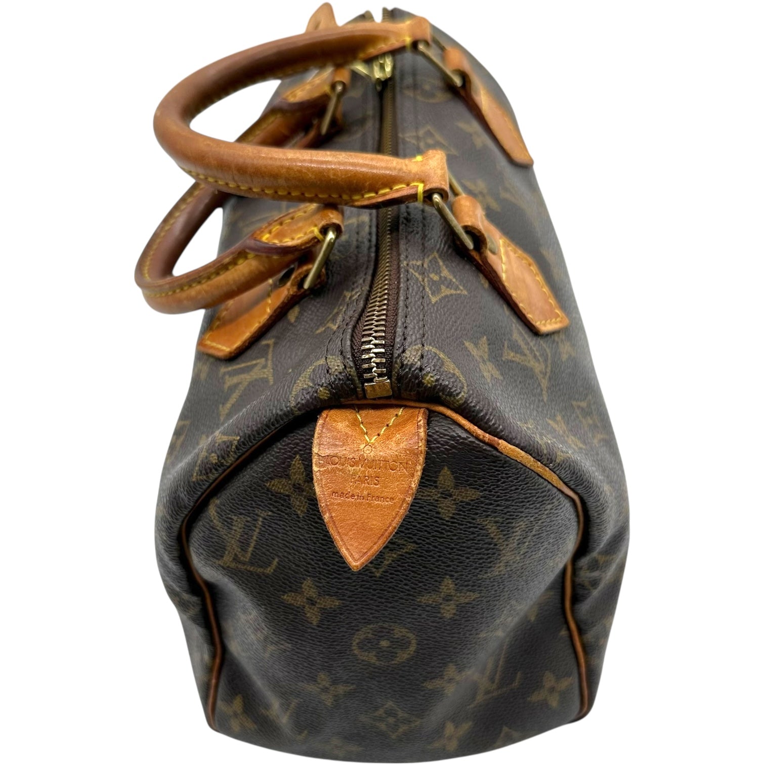 Louis Vuitton Brown Monogram Canvas Speedy 25 Bag - Outfit Repeater