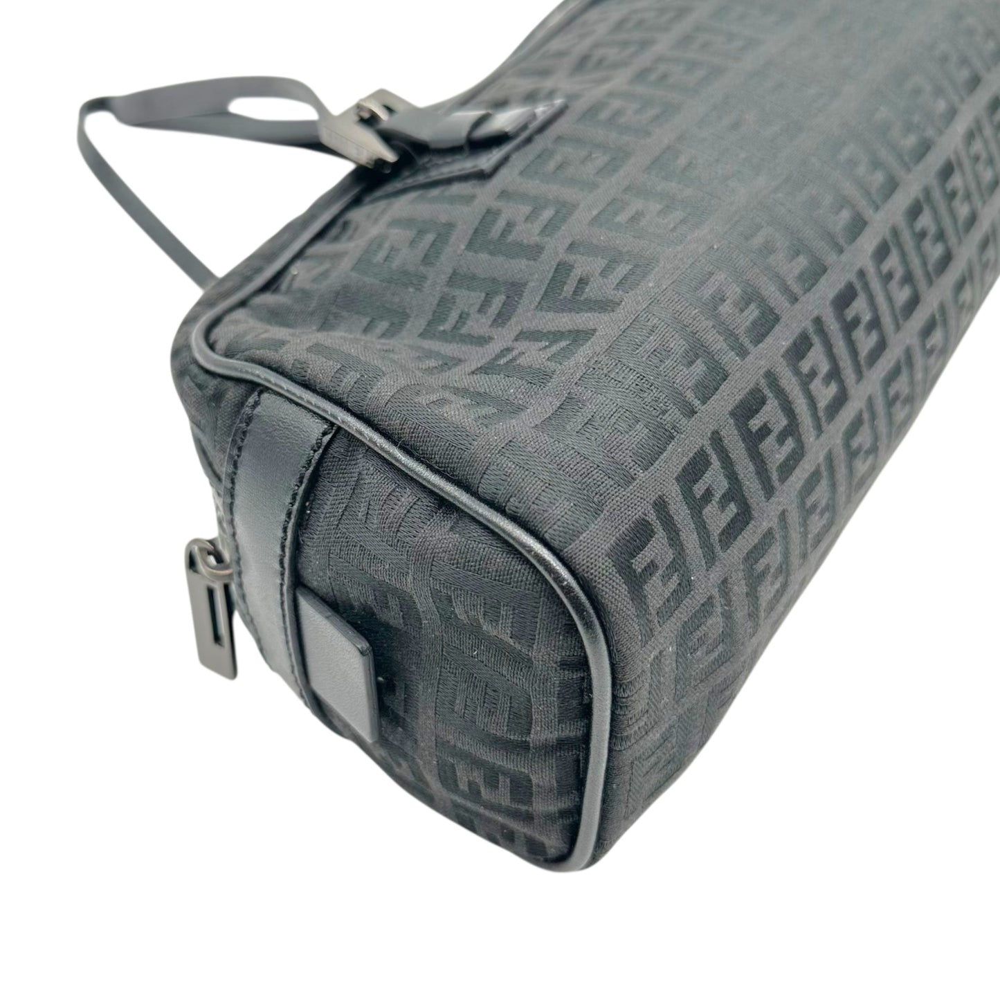 Fendi Black Zucchino Monogram East West Bag