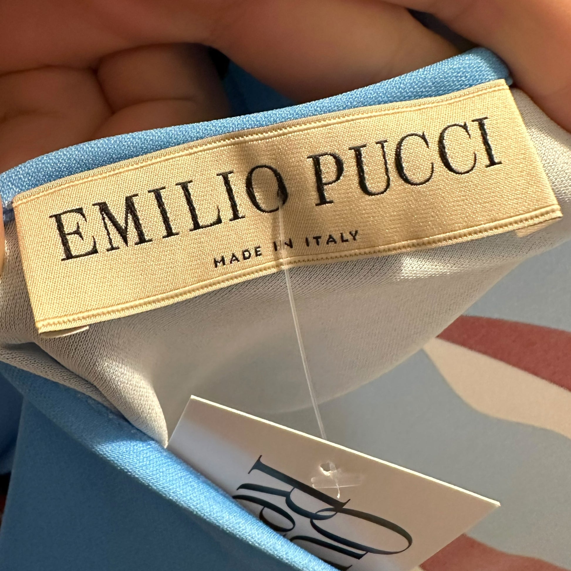 Emilio Pucci Blue Multi Printed Silk Maxi Dress