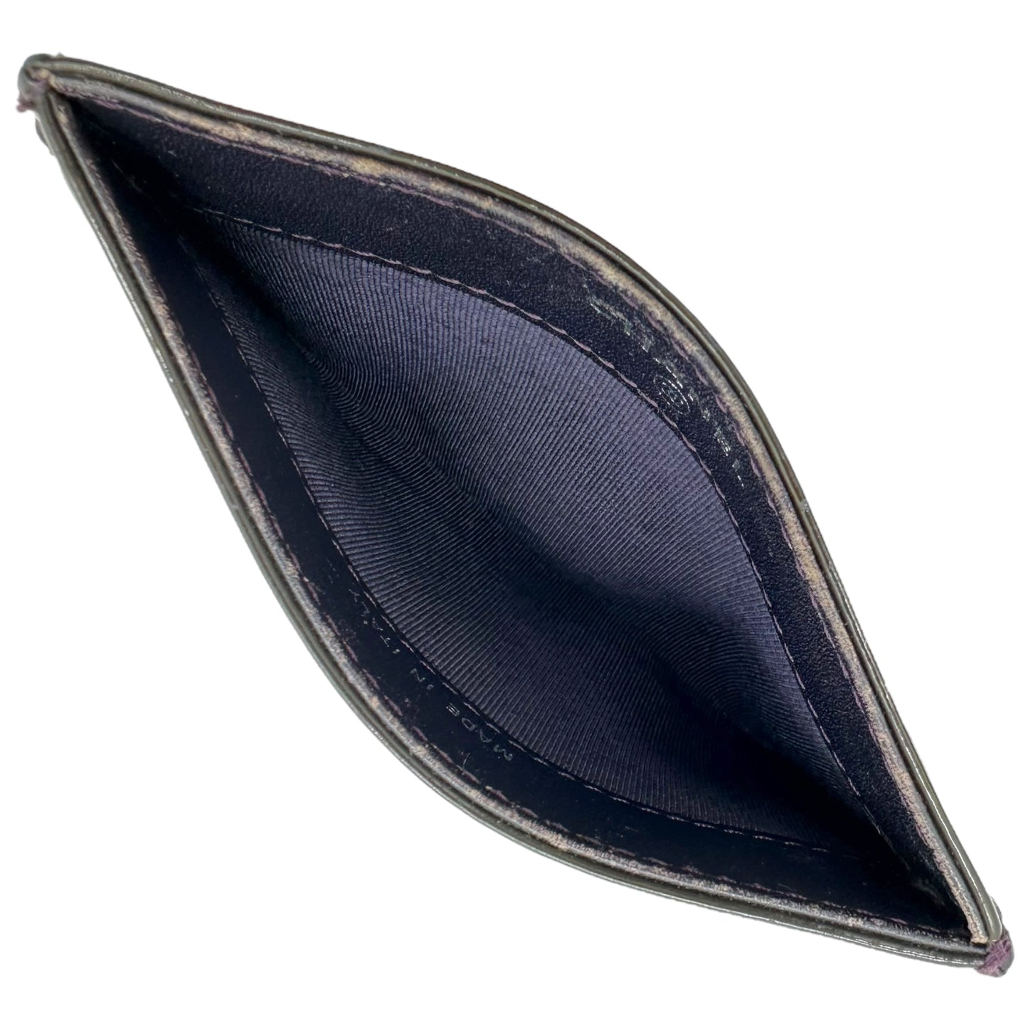 Chanel Dark Purple Patent Leather Quilted Card Holder