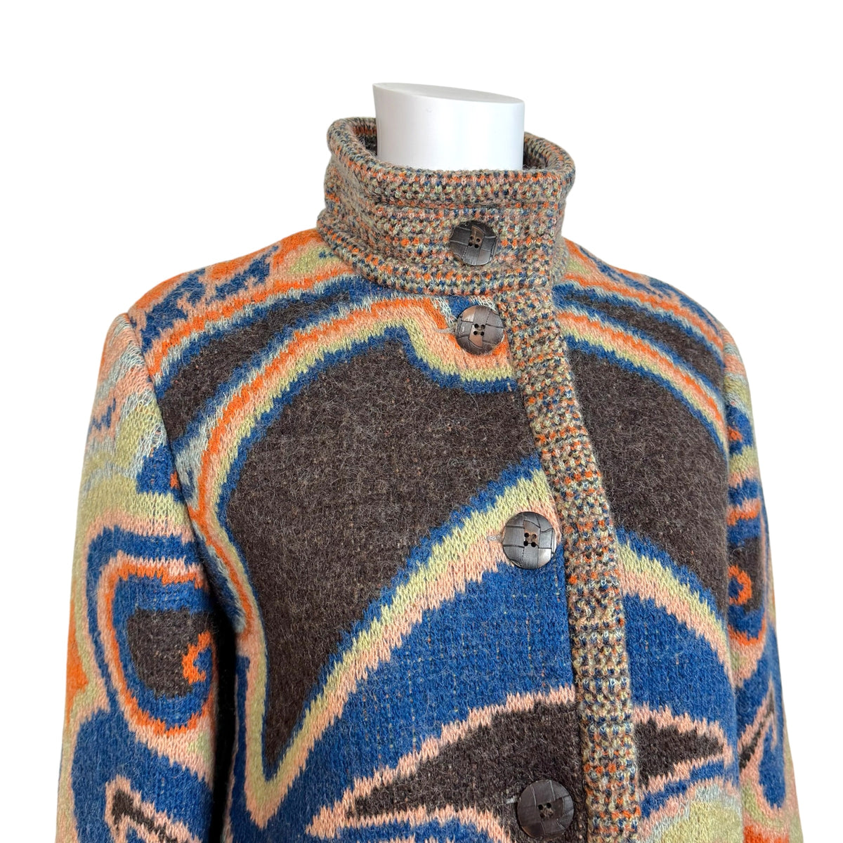 Missoni Multicolor Swirl Pattern Knit Jacket