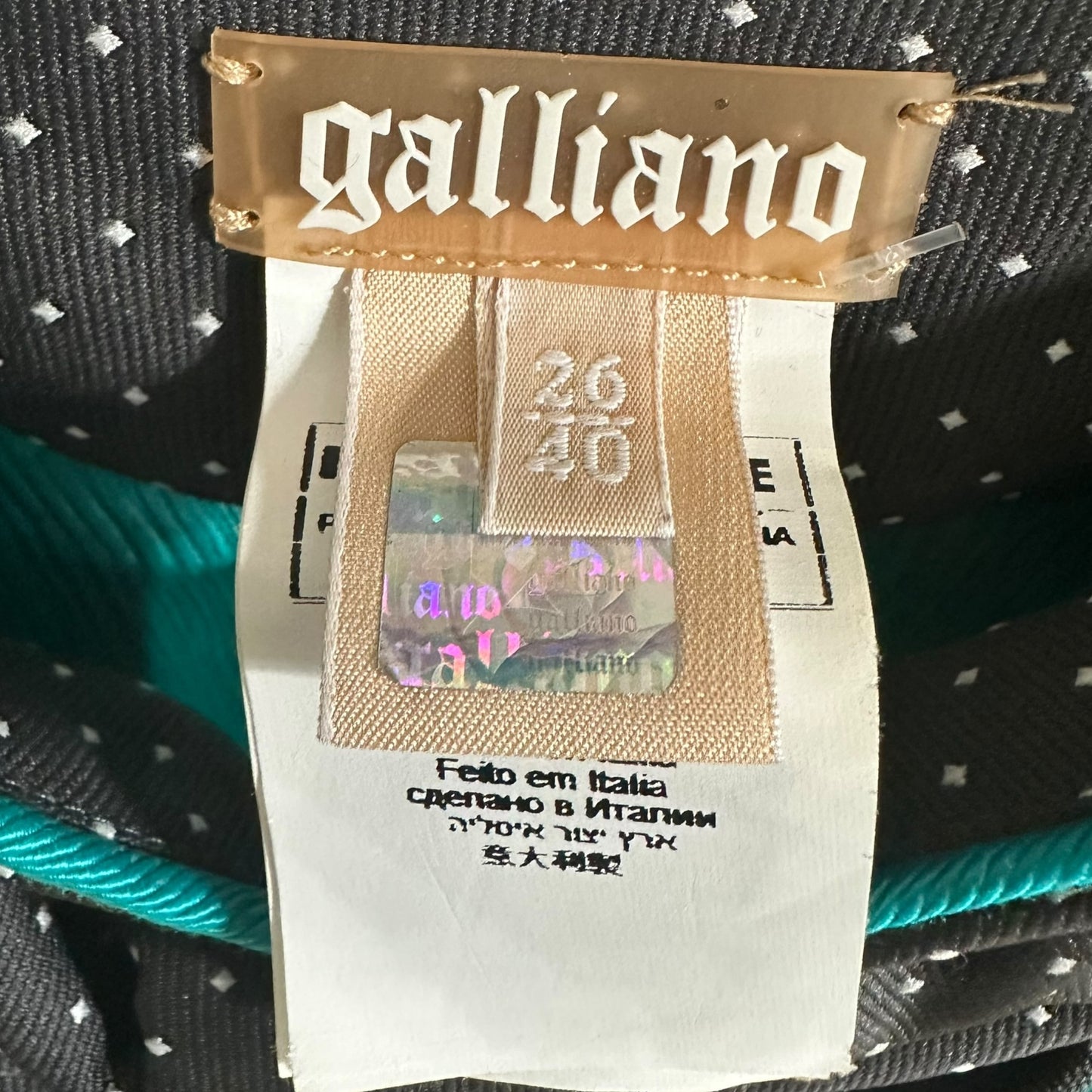 Galliano Turquoise Silk Babydoll Mini Dress