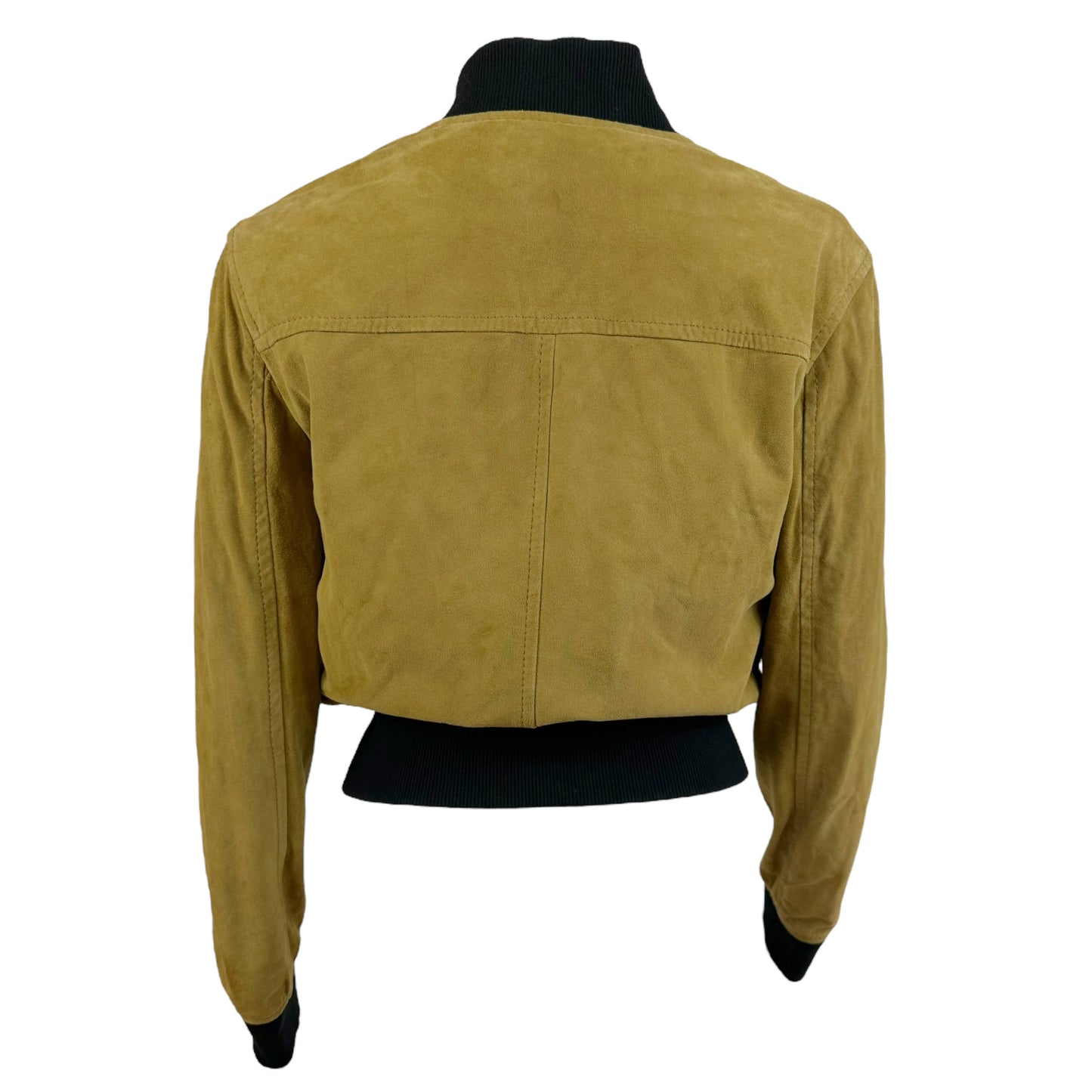 D&G Dolce & Gabbana Tan Suede Bomber Jacket