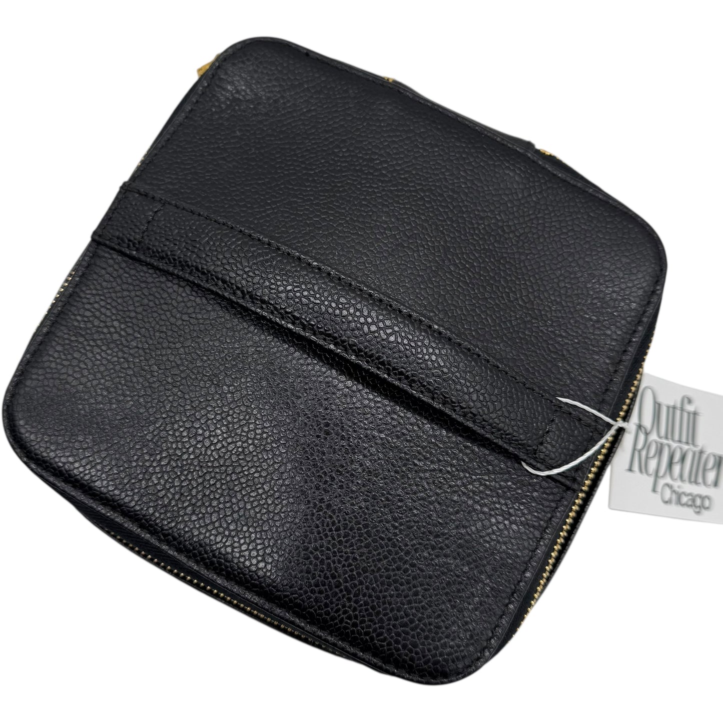 Chanel Black Caviar Leather Square Top Handle Small Vanity Bag 1996-97 - Outfit Repeater
