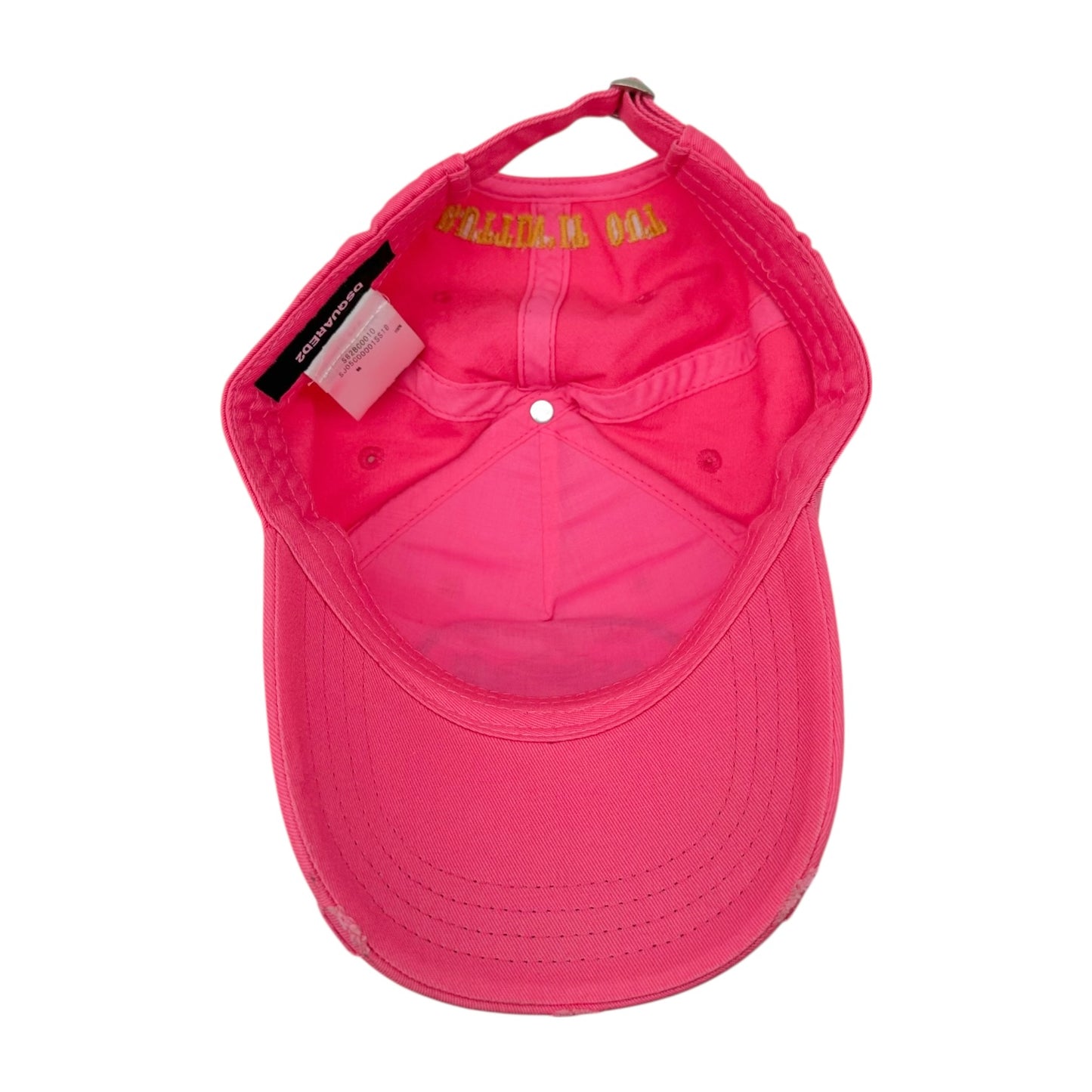 Dsquared2 Hot Pink 'Fucky' Ranger Bear Graphic Baseball Cap