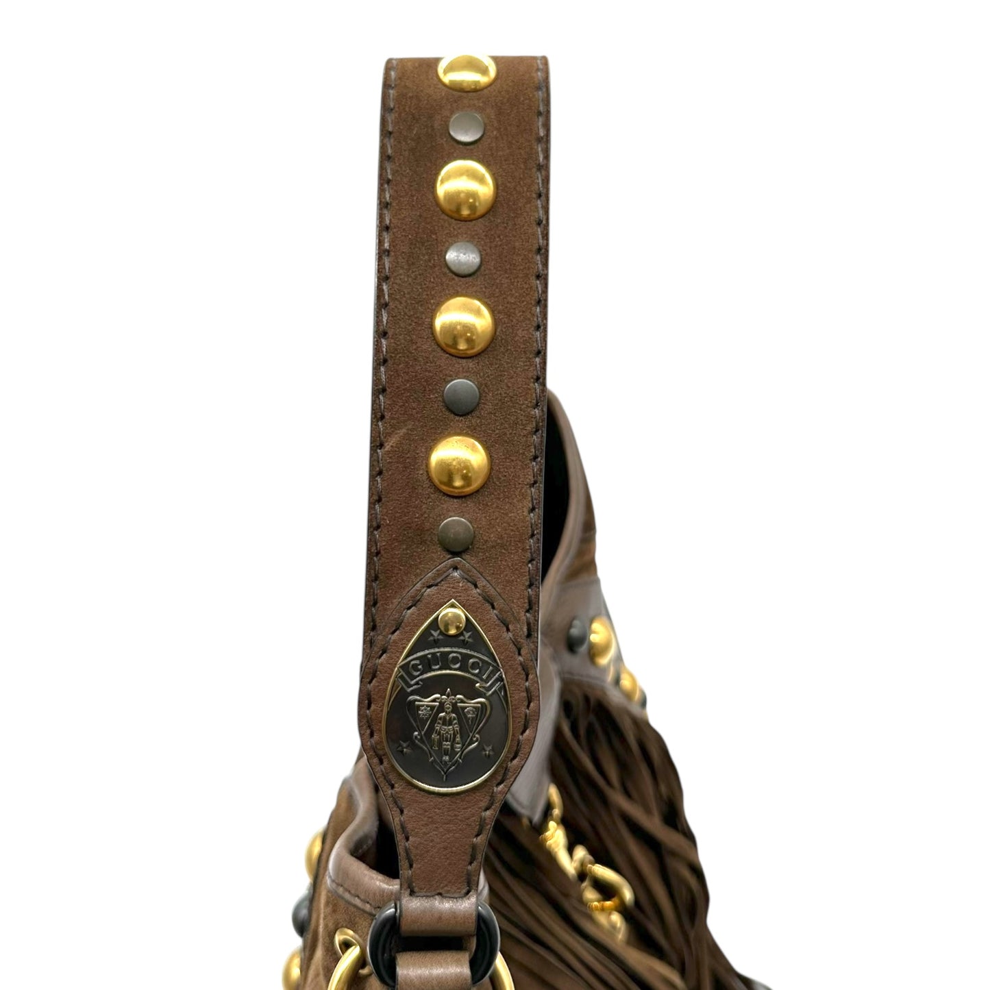 Gucci F/W 2008 Brown Suede Babouska Fringe Hobo Bag