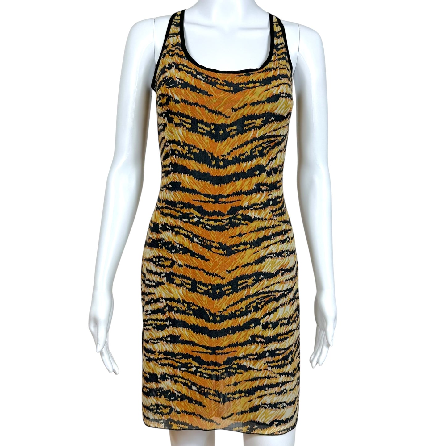 Dolce & Gabbana Mare Tiger Print Mesh Mini Dress NWT