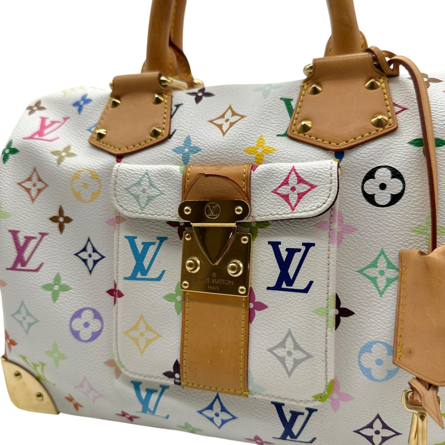 Louis Vuitton White Murakami Multicolor Speedy 30
