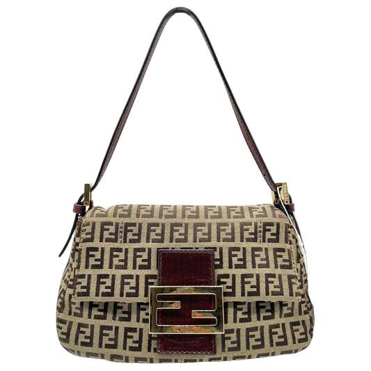 Fendi Brown Zucchino Mini Mama Baguette Bag