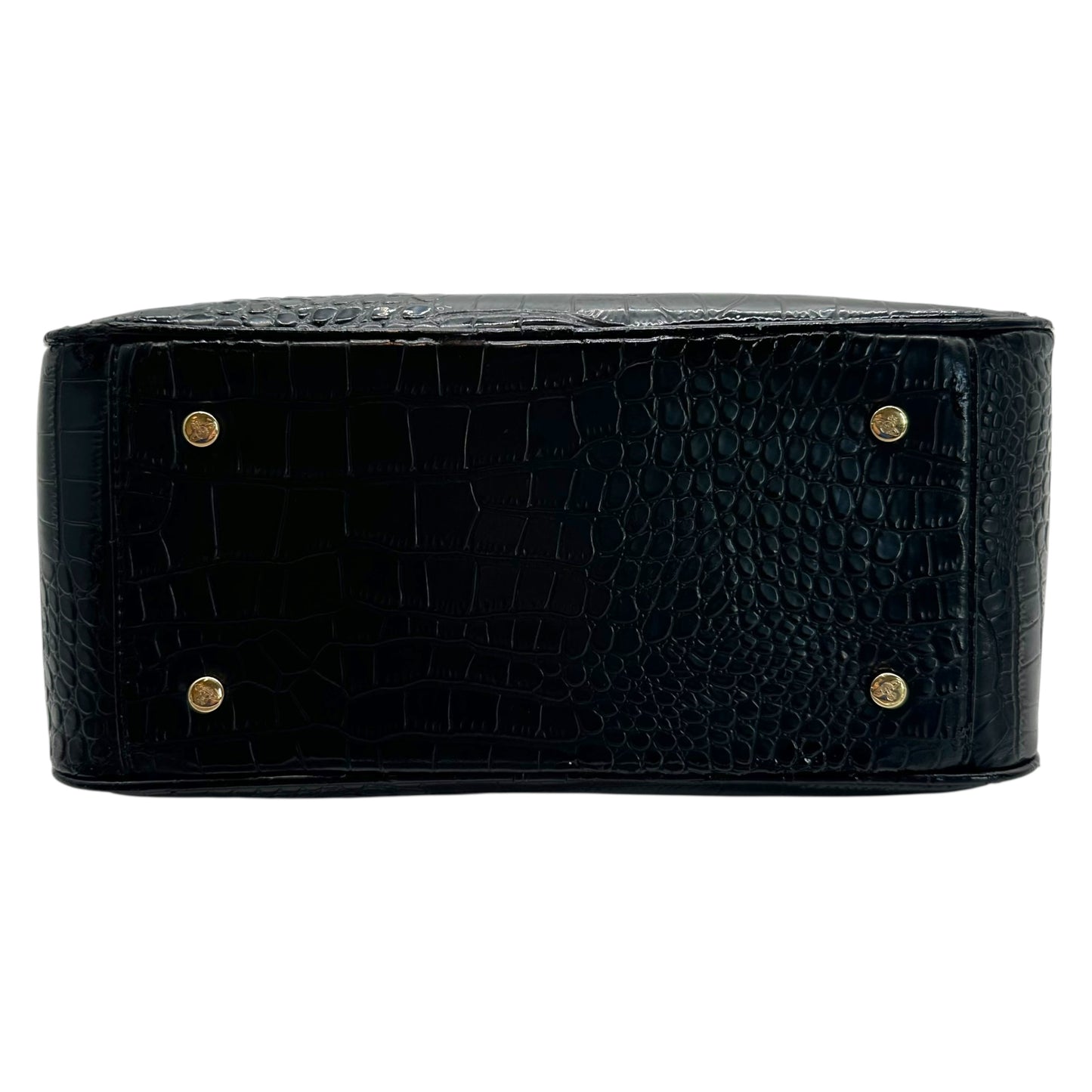 Vivienne Westwood Black Croc Embossed Bowler Bag - Outfit Repeater