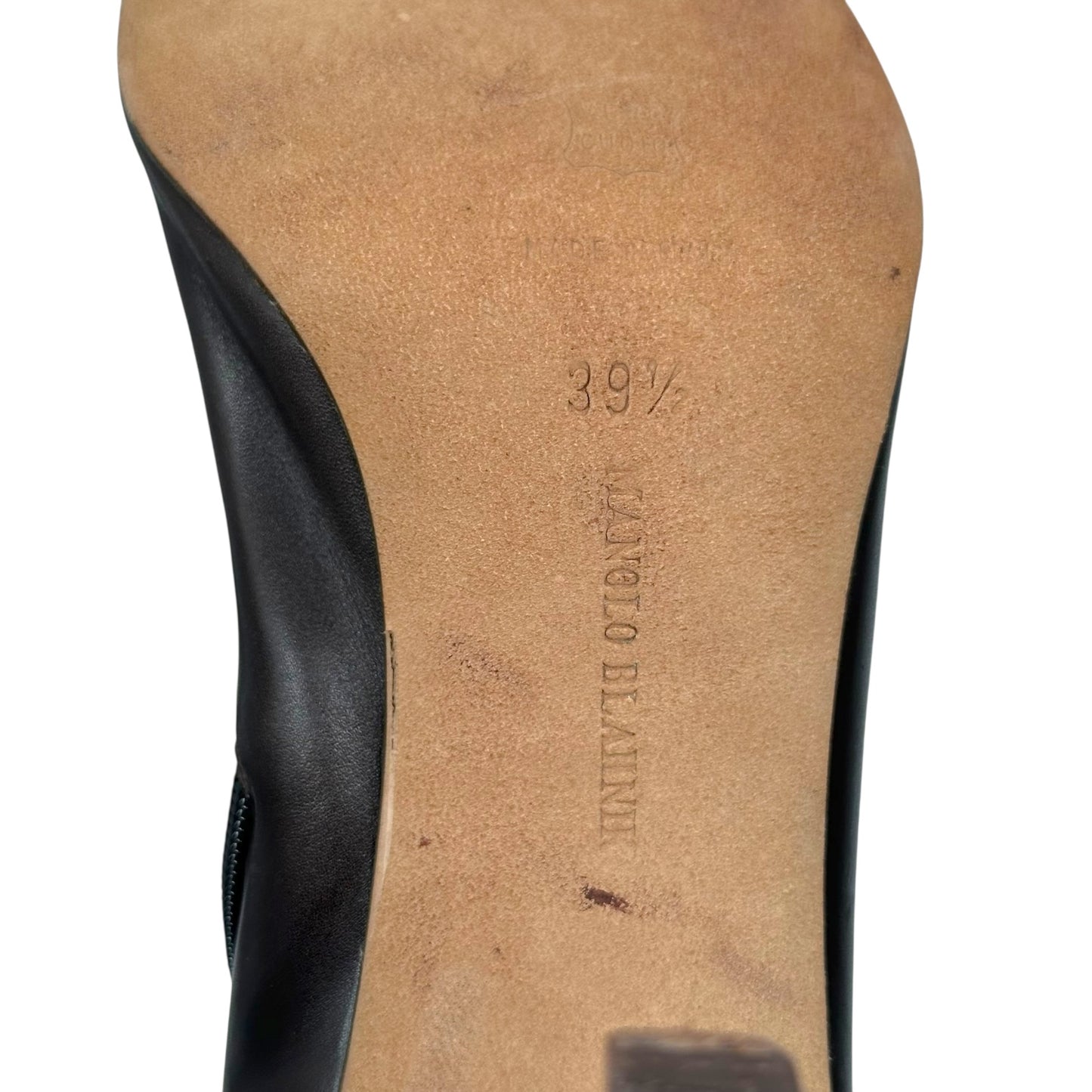 Manolo Blahnik Chocolate Brown Leather Pointed Toe Boots