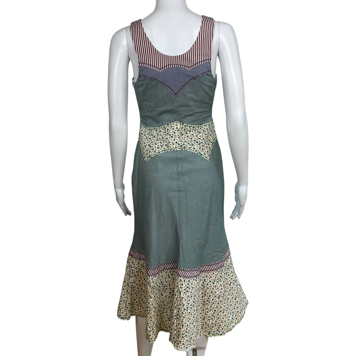 Dsquared2 Spring 2006 Floral & Gingham Patchwork Midi Dress