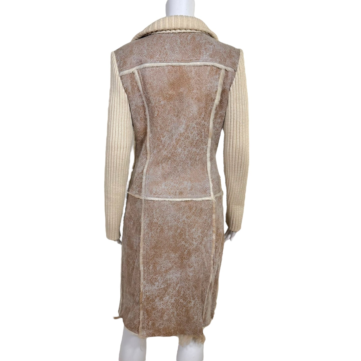 D&G Dolce & Gabbana Ivory Shearling & Wool Knit Jacket - Outfit Repeater