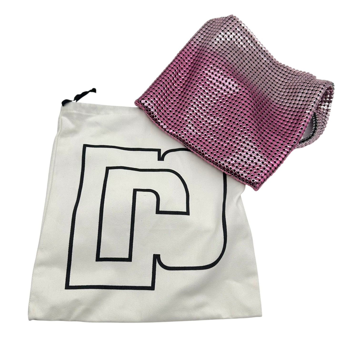 Paco Rabanne Pink Silver Chainmail Mini Bag