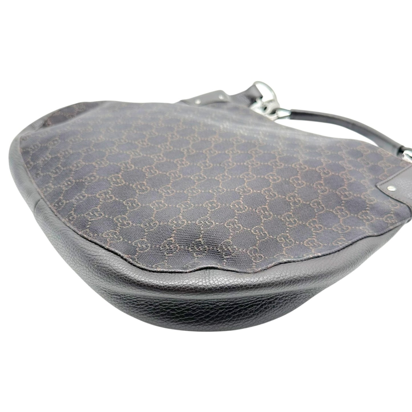 Gucci Brown Monogram Canvas Large Hobo Bag