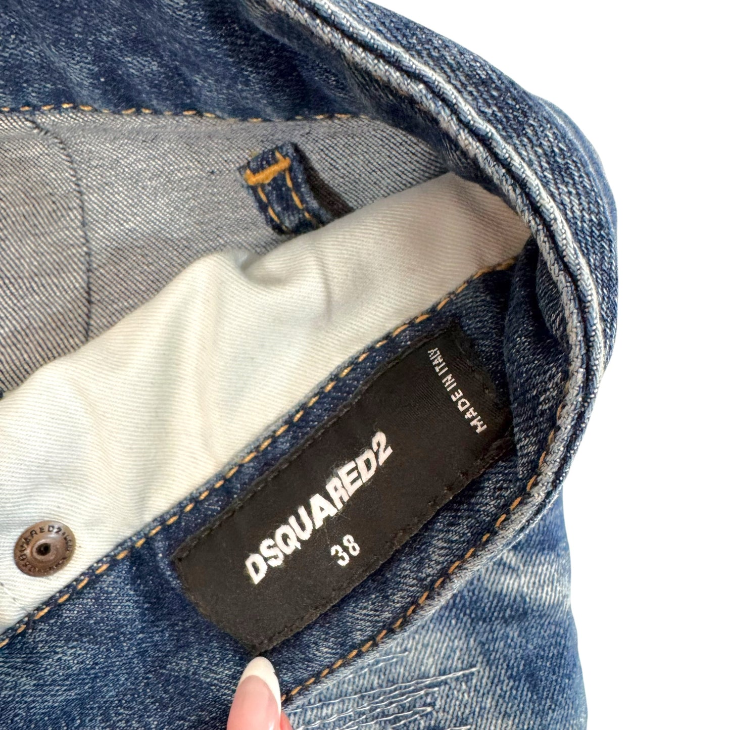 Dsquared2 Micro Mini Denim Shorts Dark Blue XS