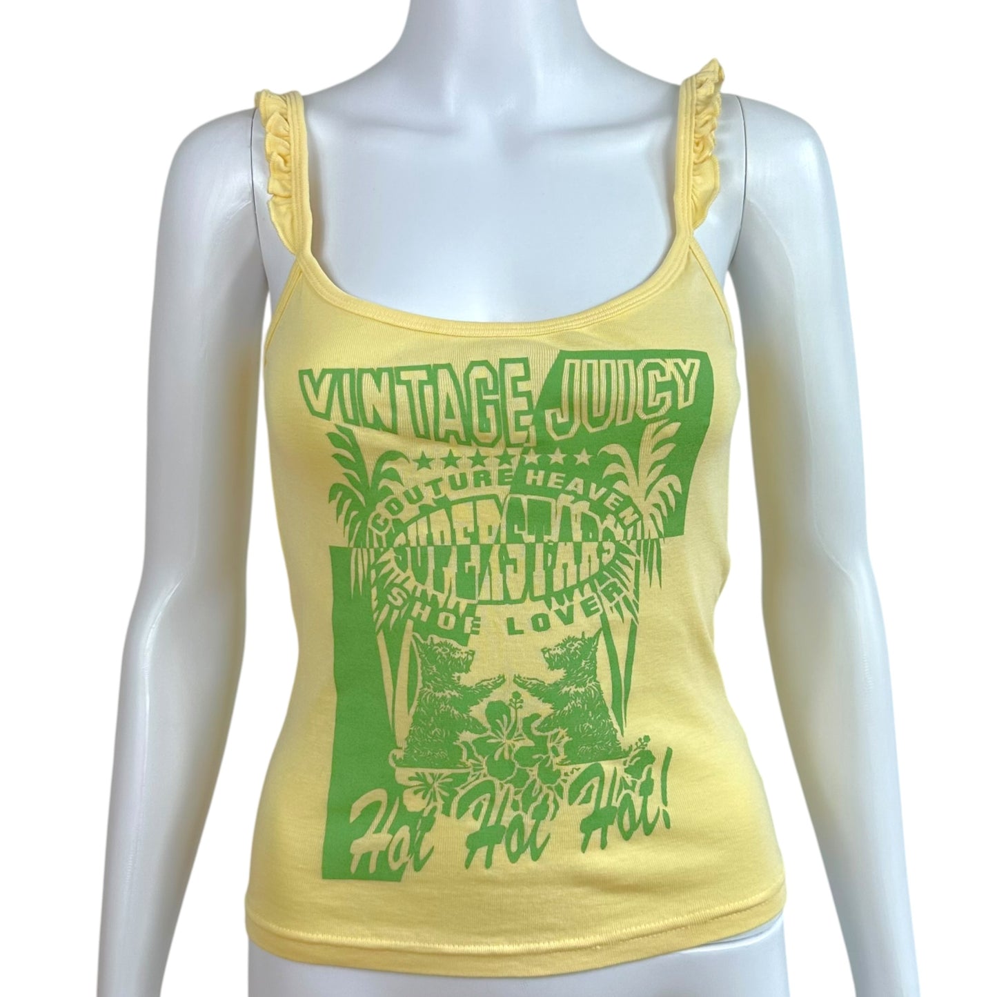 Juicy Couture 'Vintage Juicy' Green & Yellow Graphic Cami