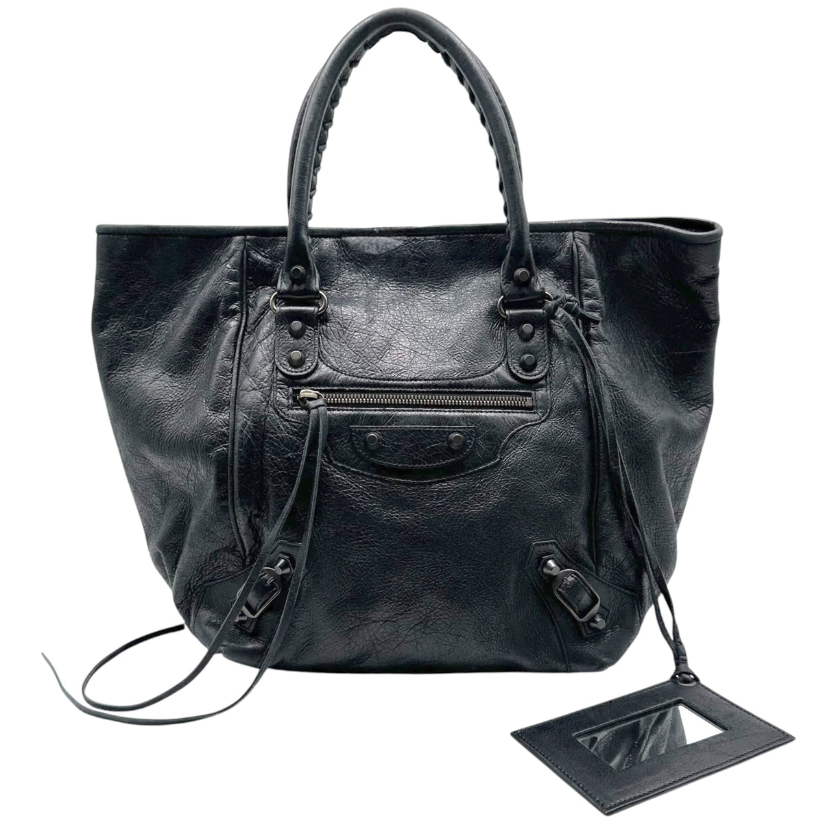 Balenciaga Black Leather City Tote Bag