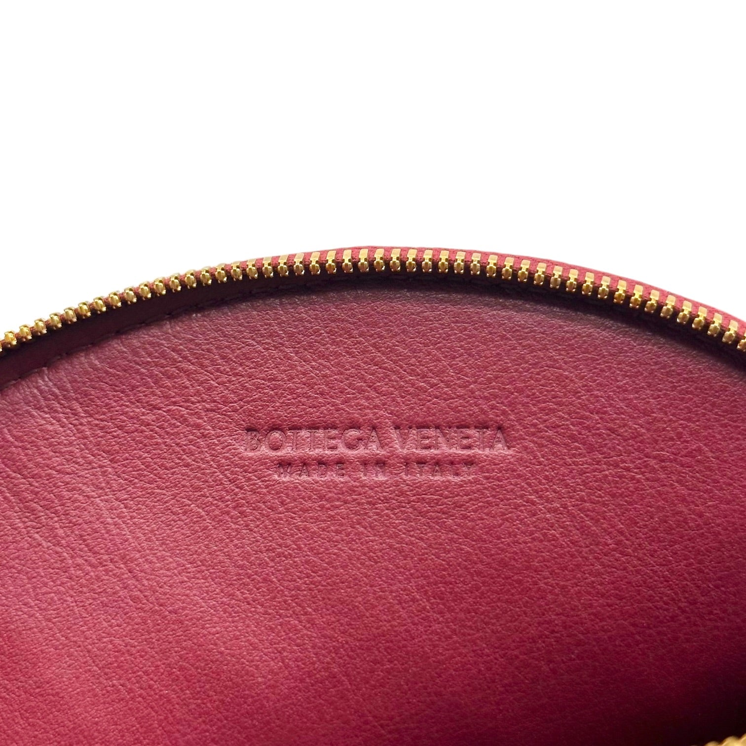 Bottega Veneta Circle Crossbody Mini Bag Burgundy Leather