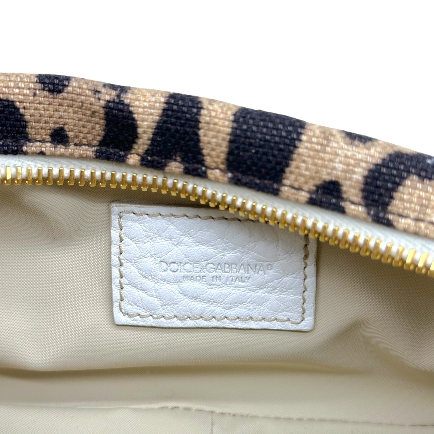 Dolce & Gabbana Leopard Print Small Cosmetic Bag