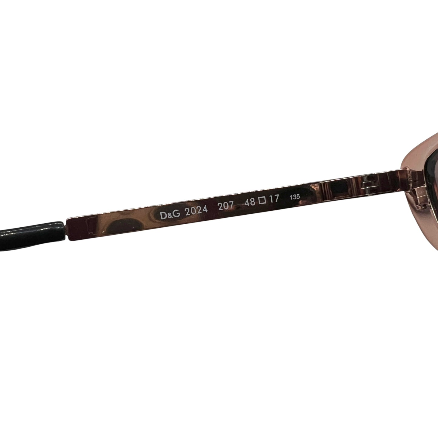 D&G Dolce & Gabbana Pink Metallic Small Rectangle Sunglasses DG 2024