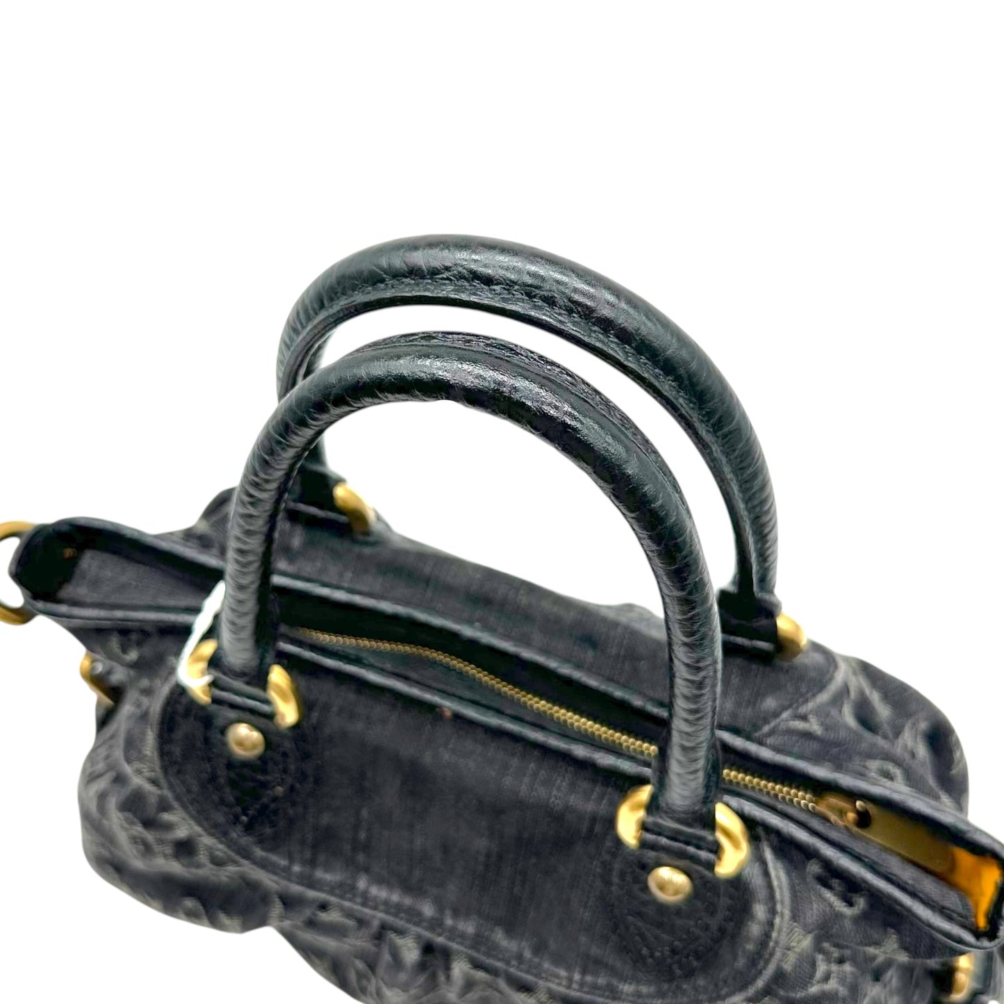 Louis Vuitton Black Denim Monogram Handbag