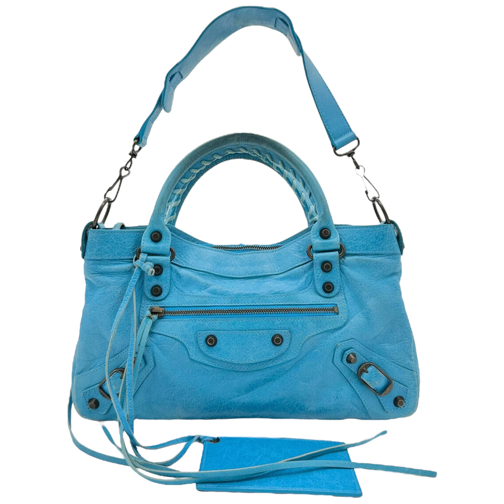 Balenciaga Bright Blue First City Bag - Outfit Repeater