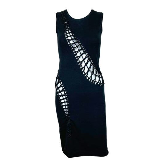 Jean Paul Gaultier S/S 2001 Black Cut-Out Midi Dress