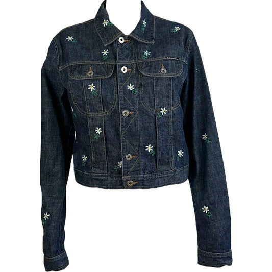 D&G Dolce & Gabbana Daisy Embroidered Denim Jacket