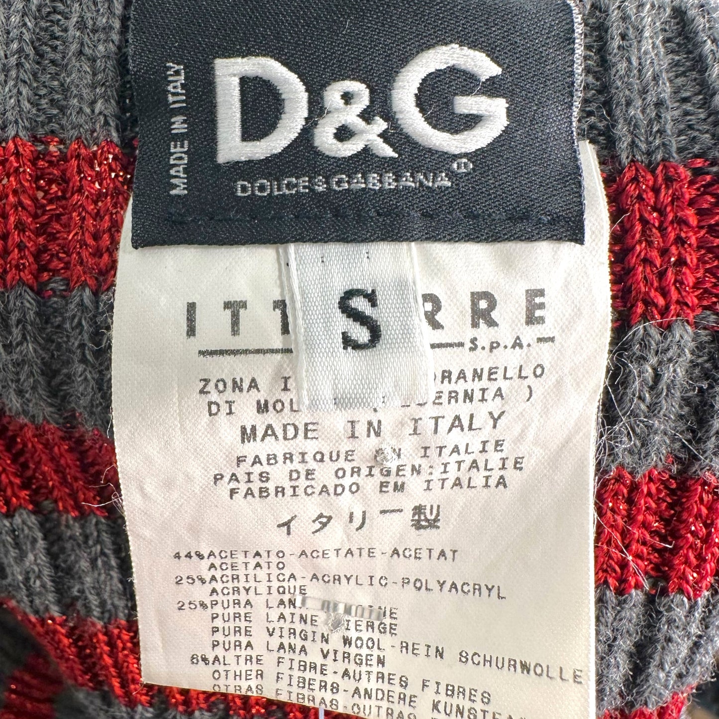 D&G Striped Knit Bandeau Top