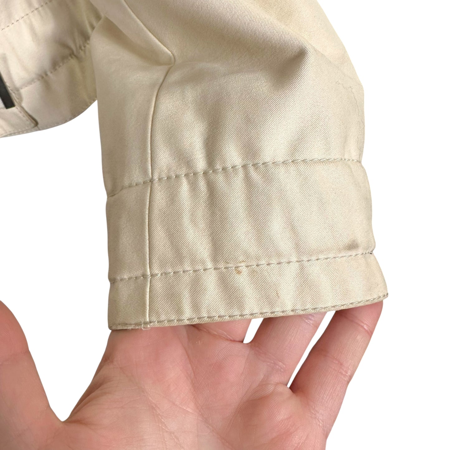 Louis Vuitton Ivory Button Front Fox Fur Collar Jacket