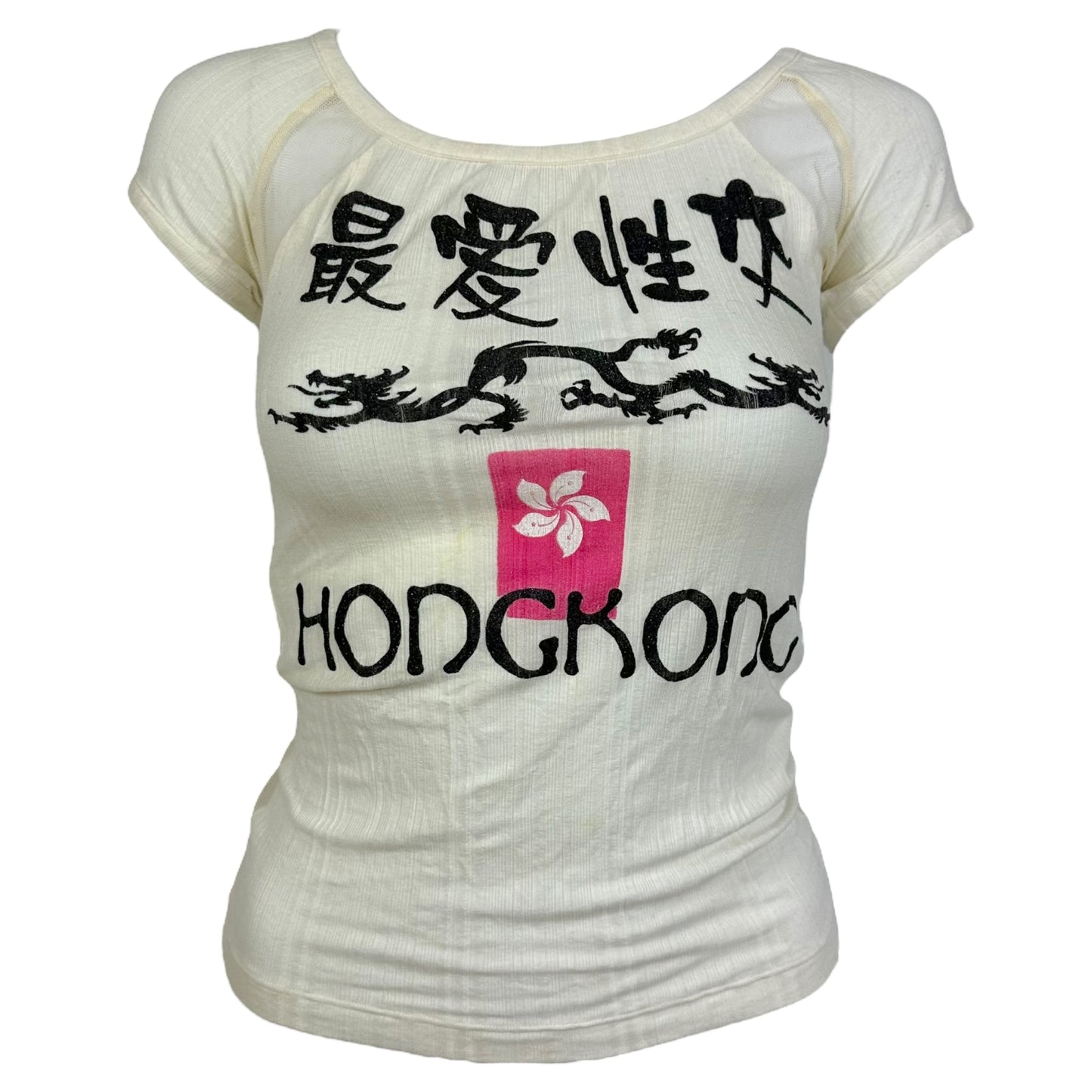 D&G Dolce & Gabbana Hong Kong Sheer Graphic T-Shirt - Outfit Repeater