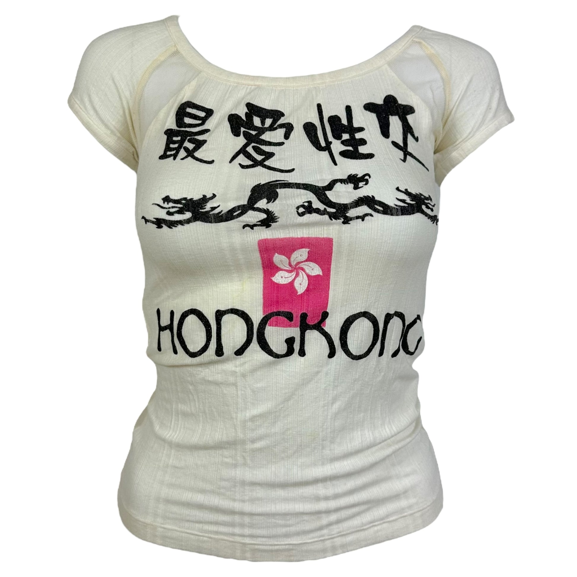 D&G Dolce & Gabbana Hong Kong Sheer Graphic T-Shirt - Outfit Repeater