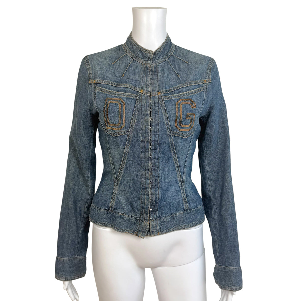 Dolce & Gabbana Denim Jacket Blue Hook & Eye Closure