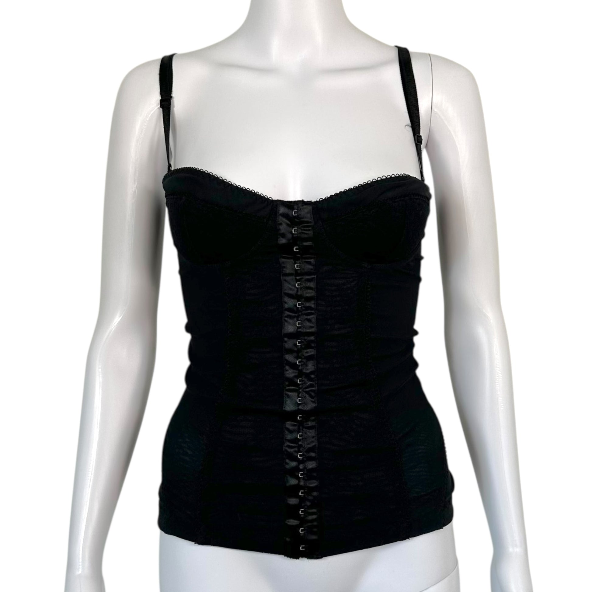 D&G Dolce & Gabbana Black Stretch Corset - Outfit Repeater